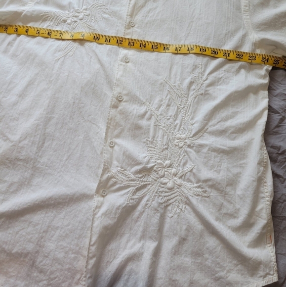 Quick Silver Edition 100% Organic Cotton Button Front Embroidered Shirt Mens XL - Picture 10 of 12